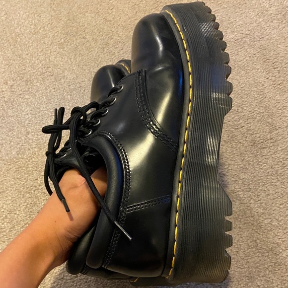 Dr. Martens Black 8053 Quad Platform Loafers Shoes - Picture 7 of 8